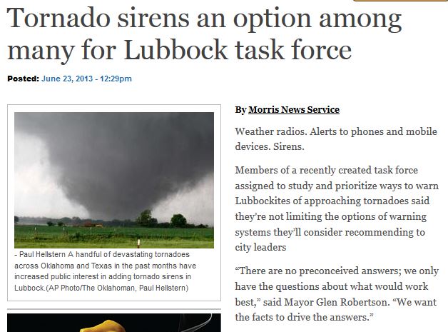 tornado sirens